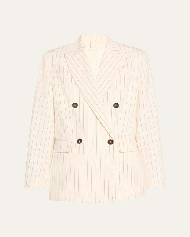 Pinstripe Double-Breasted Jacket